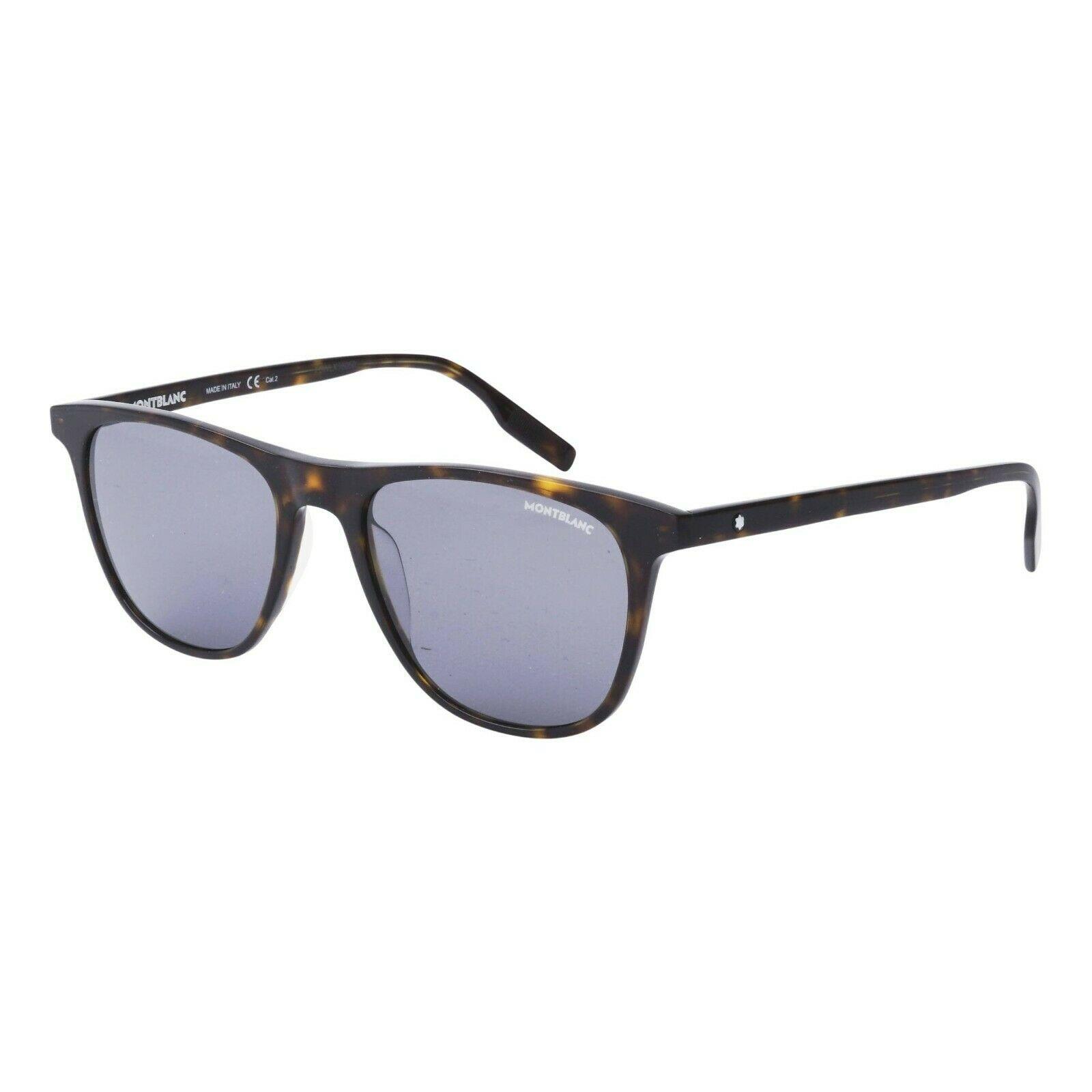 Montblanc Mont Blanc Men Sunglasses MB0150S-002 Havana Frame Grey Lenses