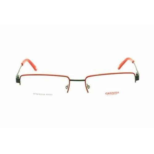 Carrera CA 7554 OF0 Red Black Semi Rimless Metal Eyeglasses Frame 52-18-135 RX