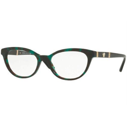 Versace VE 3219Q - 5076 Eyeglasses Green Havana 54mm