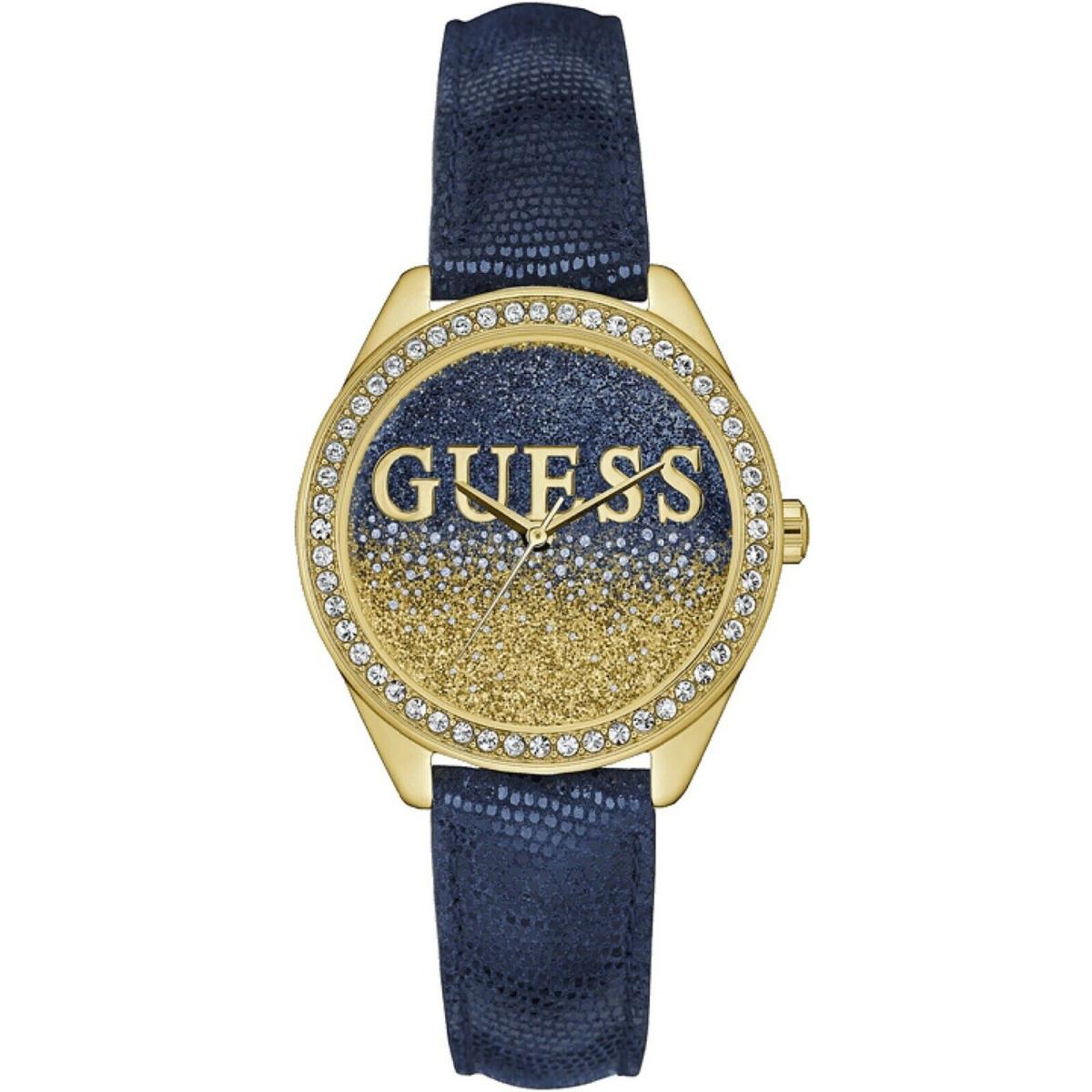 Guess W0823L5 Ladies Dress Stainless Steel Blue-tone Crystal Accented Bezel