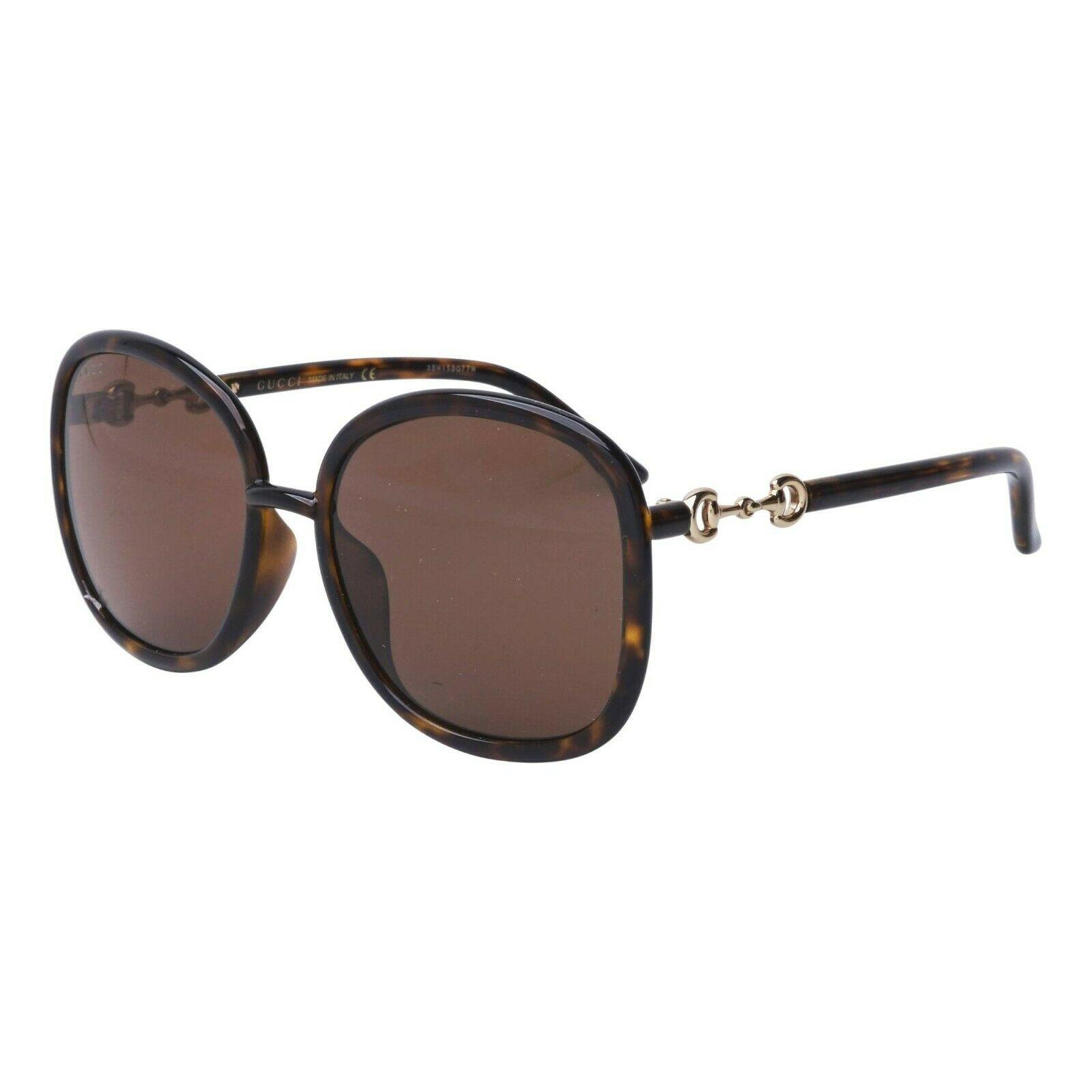 Gucci Women Sunglasses GG0892SA-002 Havana Frame Brown Lenses