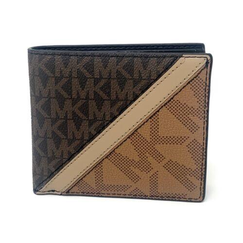 michael kors logo stripe wallet