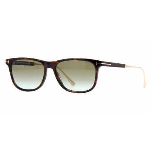 Tom Ford FT 0813 52G Sunglasses Dark Havana Frame Brown Mirror Lenses 55mm