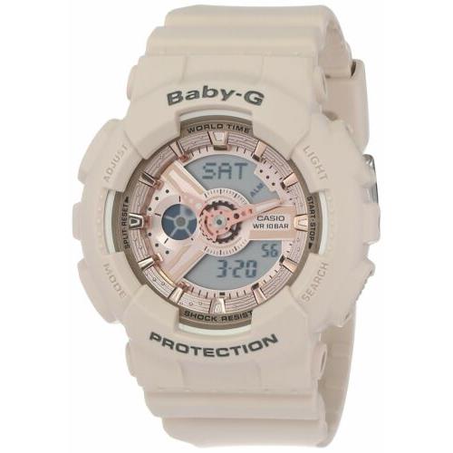 Casio Baby-g Alarm World Time Quartz Analog-digital Women`s Watch BA-110CP-4ADR