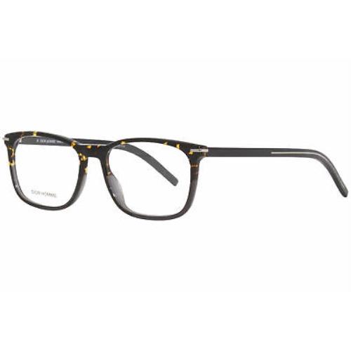 Dior Homme BlackTie265 AB8 Eyeglasses Men`s Havana Full Rim Optical Frame 52mm