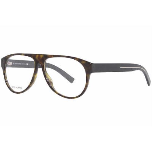 Christian Dior BlackTie256 086 Eyeglasses Men`s Dark Havana Optical Frame 57mm