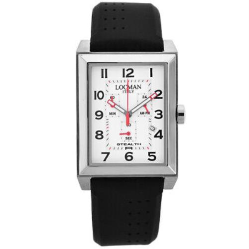 Locman Men`s Classic White Dial Watch - 242WH2bk