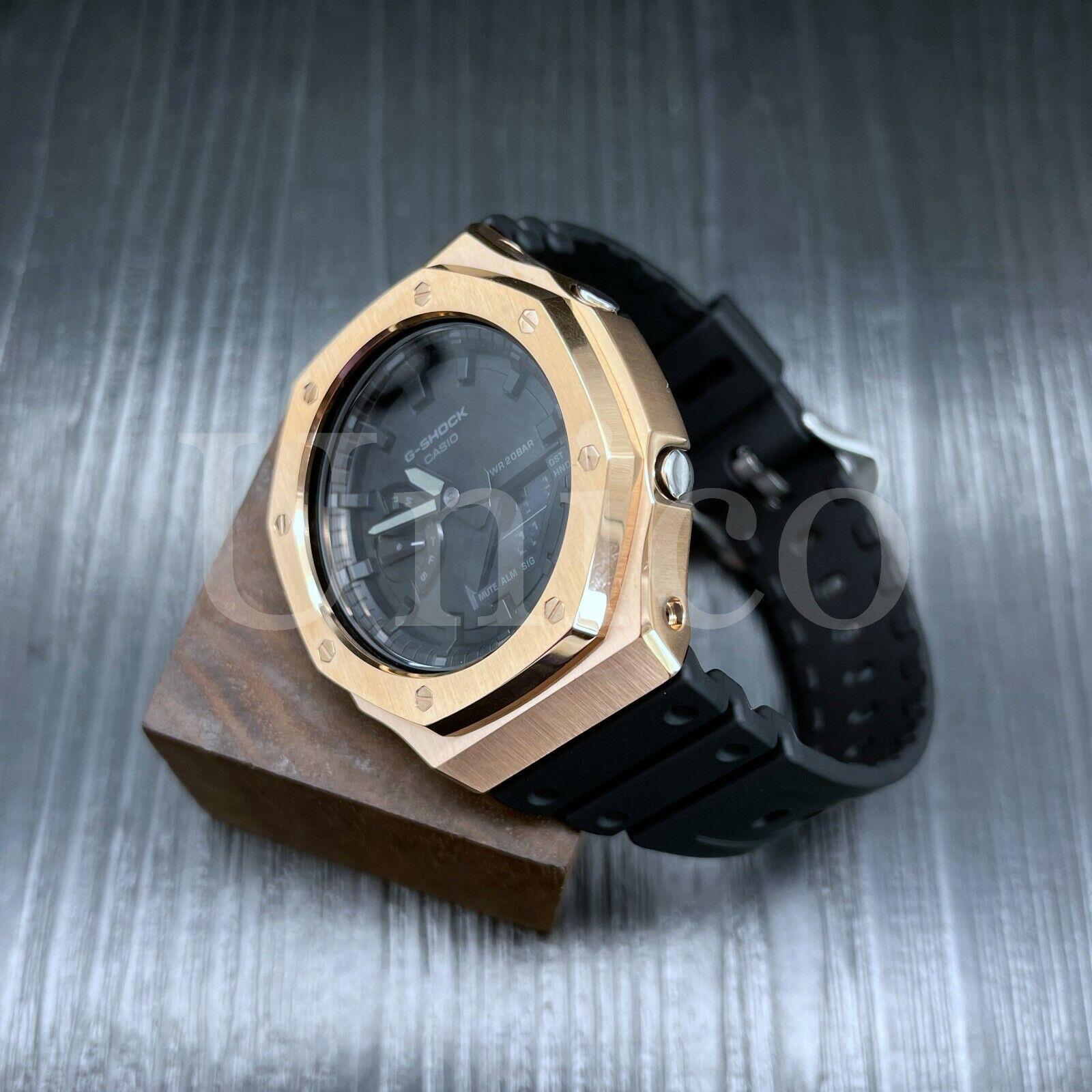 Custom Made Personalized Upgraded Ga2100 1a1 Casioak G Shock Casio Rose Gold 079767688820 1008