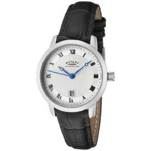 Rotary LS42825/01 Ladies Analog Silver Dial Watch Leather