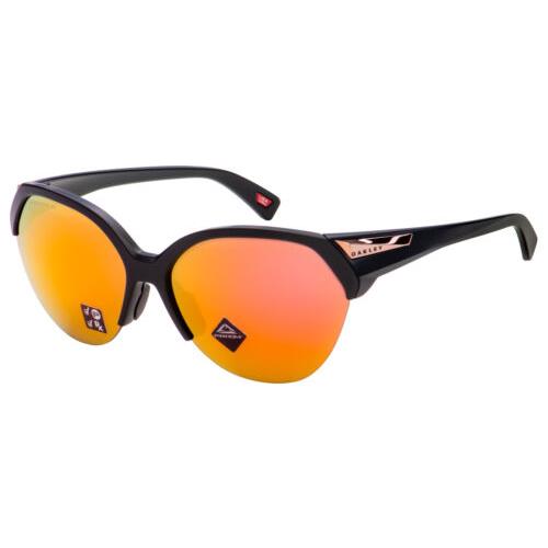Oakley Women`s OO9447-0365 Trailing Point 65mm Matte Black Sunglasses