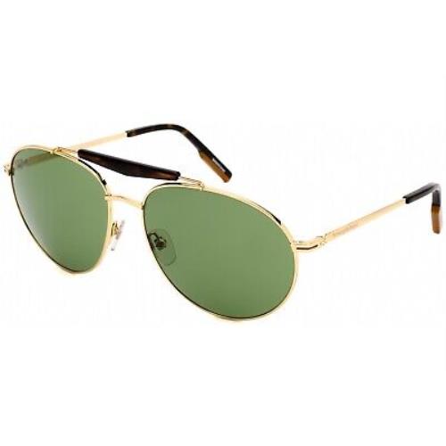 Ermenegildo Zegna EZ 0154 30N Sunglasses Gold Frame Green Lenses 61mm