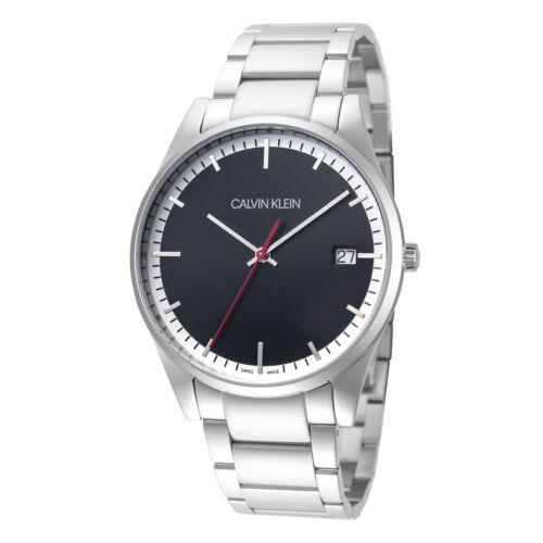 Calvin Klein Men`s K4N2114X Sport 40mm Black Dial Stainless Steel Watch