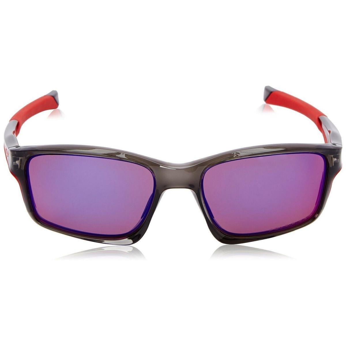Oakley Polarized Chainlink OO9247-10 Gray Smoke Frame Red Iridium Sunglasses