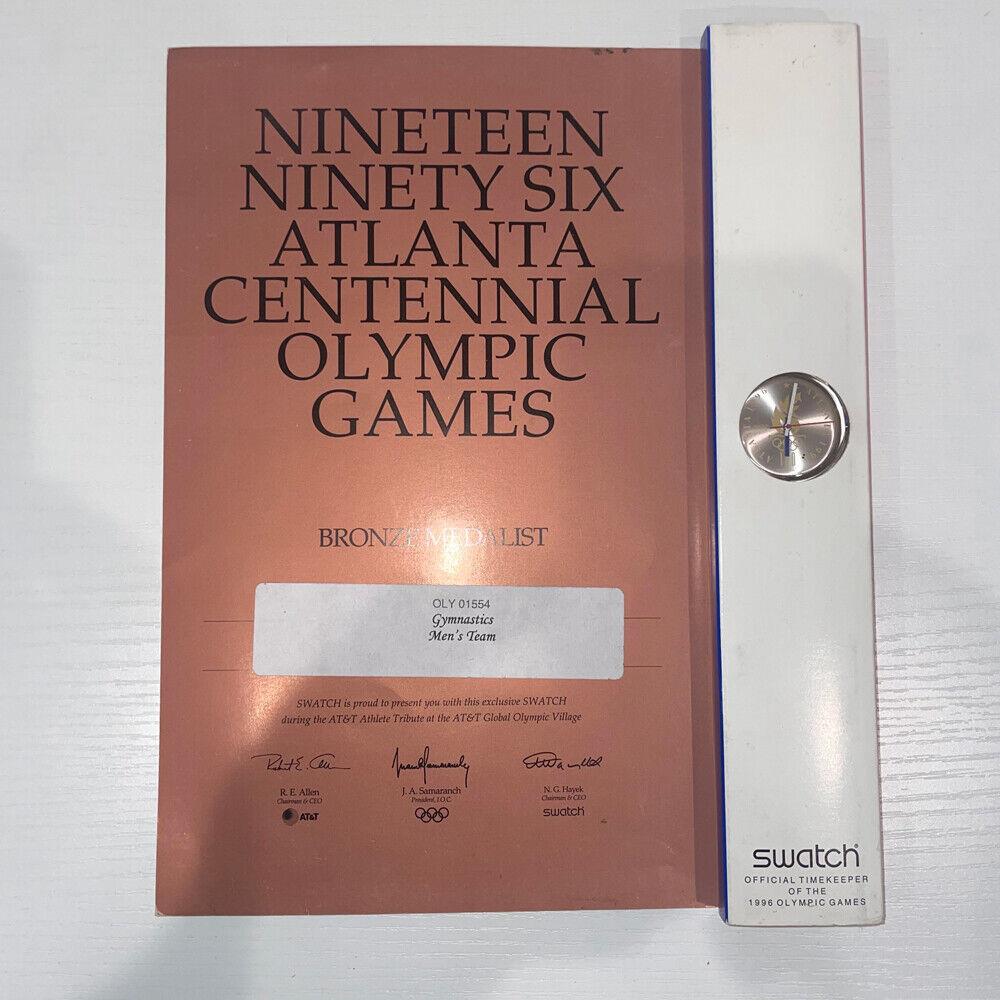 Mint Swatch 1996 Atlanta Olympic Special Usa Team Watches GZ150 Rare Vintage Bronze - Gymnastics - Men`s
