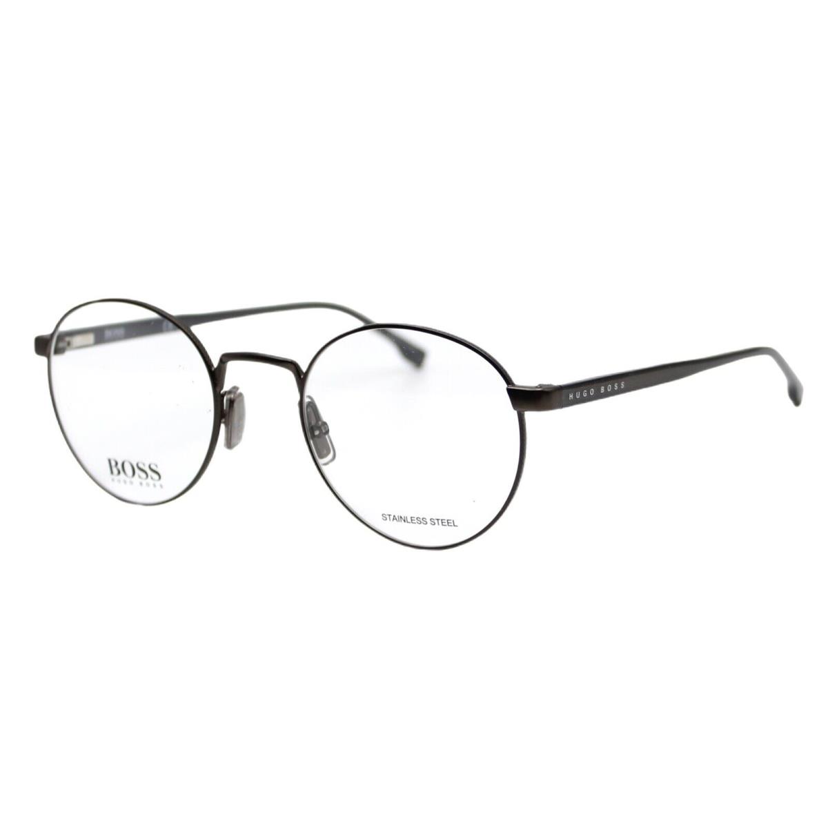 Hugo Boss 1047 V81 Shiny Gunmetal Men`s Round Eyeglasses 51-21-145 W/case
