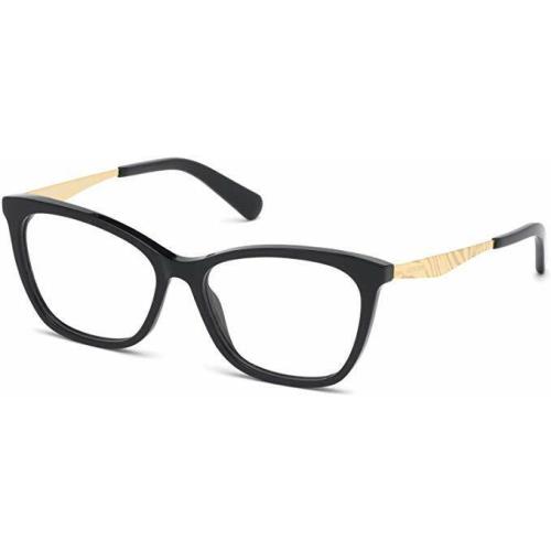 Roberto Cavalli RC 5095 Black 001 Plastic Cat Eyeglasses Frame 54-15-140 RC5095
