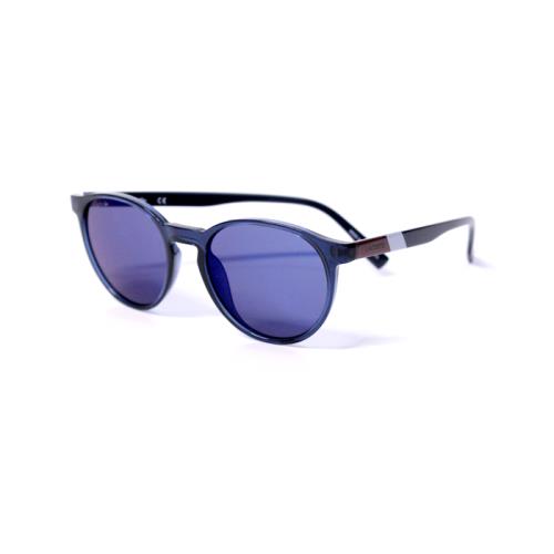 Lacoste L874S 424 Sunglasses Black Blue Mirror Size: 52-18-145