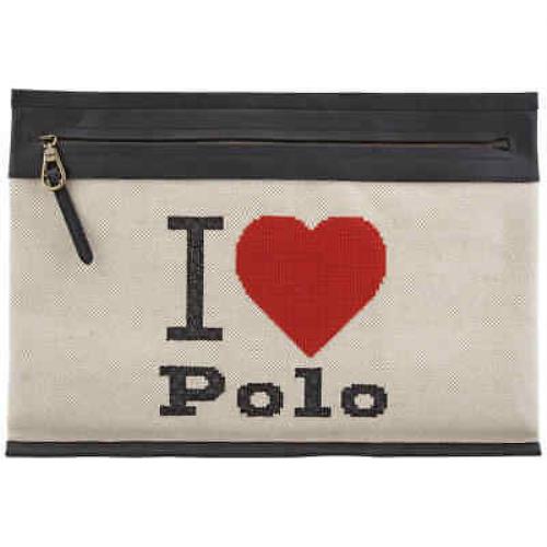 Polo Ralph Lauren Multicolor Clutch Bag with Red Heart 427759081001