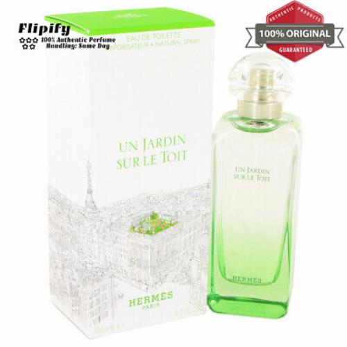 Un Jardin Sur Le Toit Perfume 3.3 oz Edt Spray For Women by Hermes