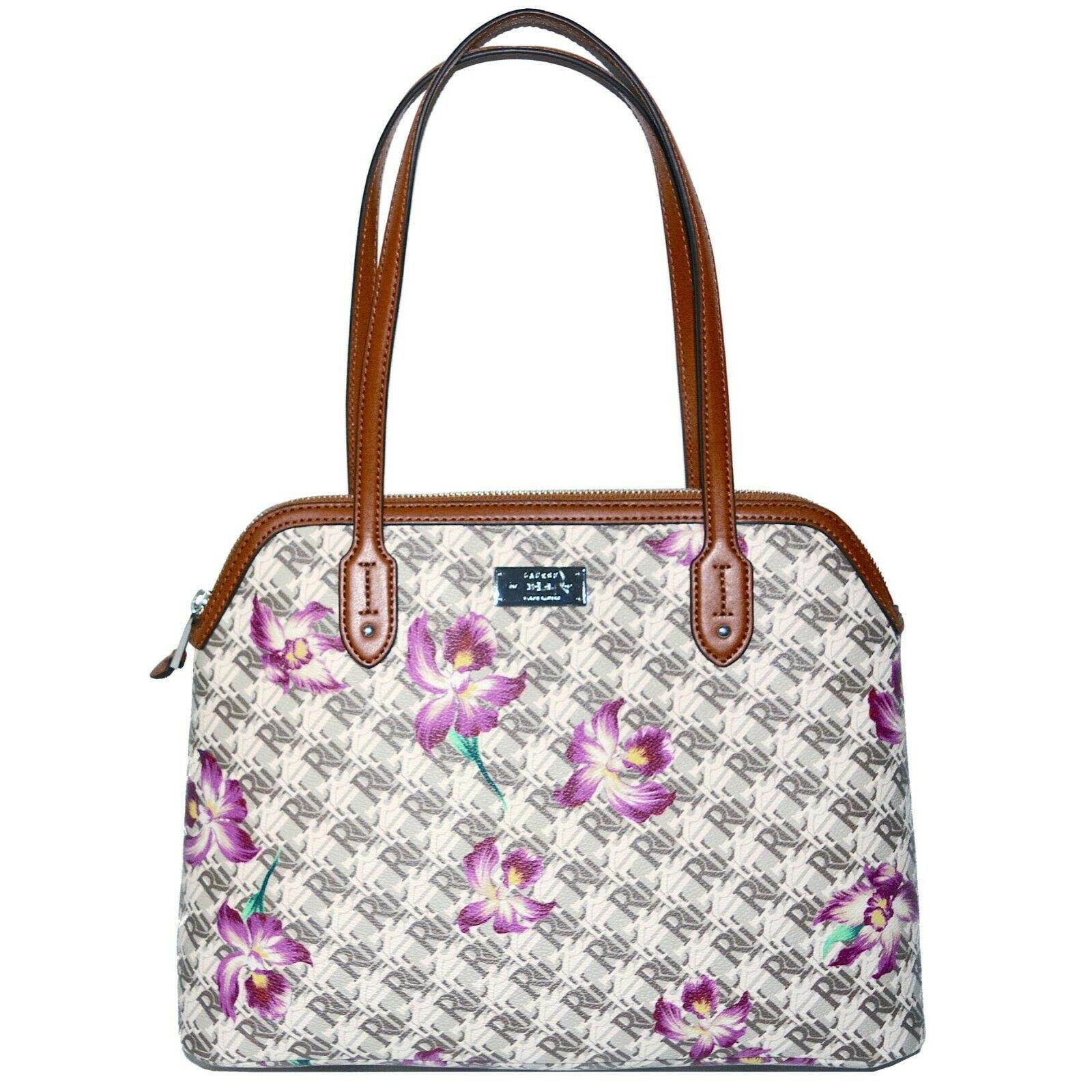 Ralph Lauren Belknap Dome Satchel Handbag Shoulder Bag Purse Orchid