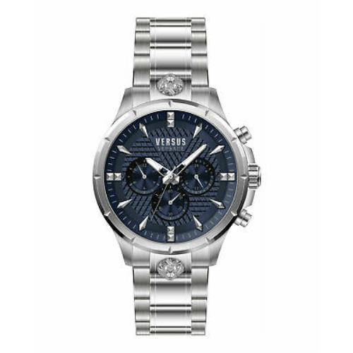 Versus Versace Mens Blue 45 mm Chrono Lion Watch VSPBH7621