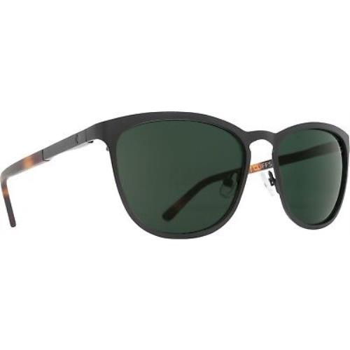 Spy Optic Sunglasses Cliffside Matte Black Honey Tort Happy Grey Green Lens