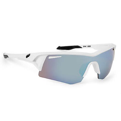 Spy Optic Screw Sunglasses White Frame Bronze with Blue Spectra Lens