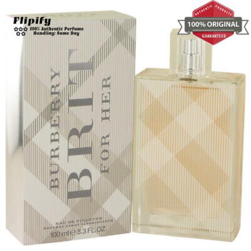 Burberry Brit Perfume 3.4 oz Edt Spray For Women by Burberry