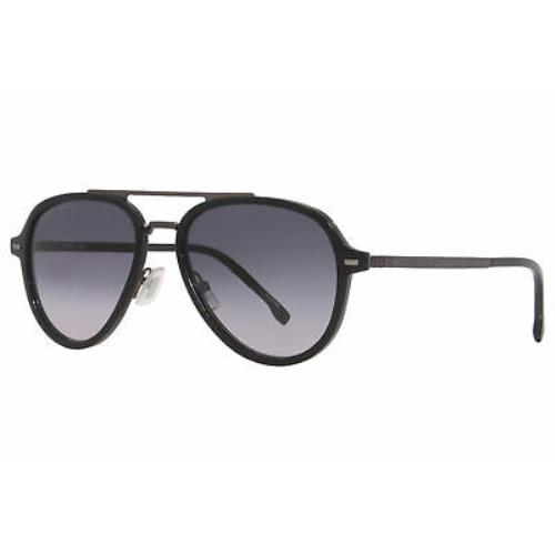Hugo Boss 1055/S 807/9O Sunglasses Men`s Black/grey Gradient Pilot 56mm