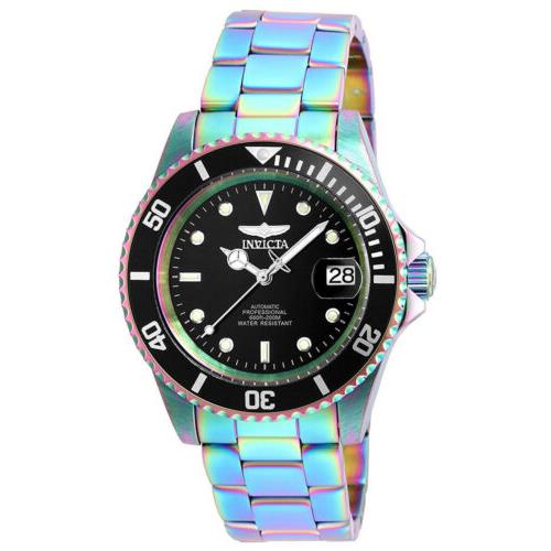 Invicta Pro Diver Automatic Men`s 40mm Black Dial Rainbow Iridescent Watch 26600