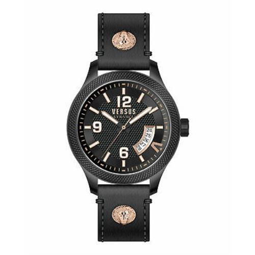 Versus Versace Mens Black 44 mm Reale Watch VSPVT1321