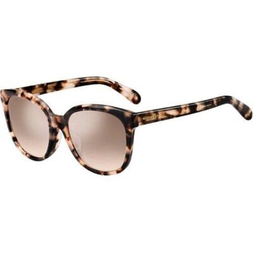 GIVENCHY-GV7134/F/S 0T4/G4 Square Sunglasses Pink Havana Brown Gradient Mirr