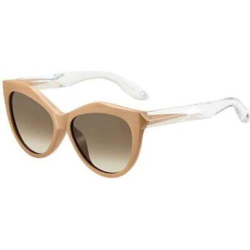 GIVENCHY-GV7023/F/S PU5/J6 Cateye Sunglasses Beige/clear Brown Gradient