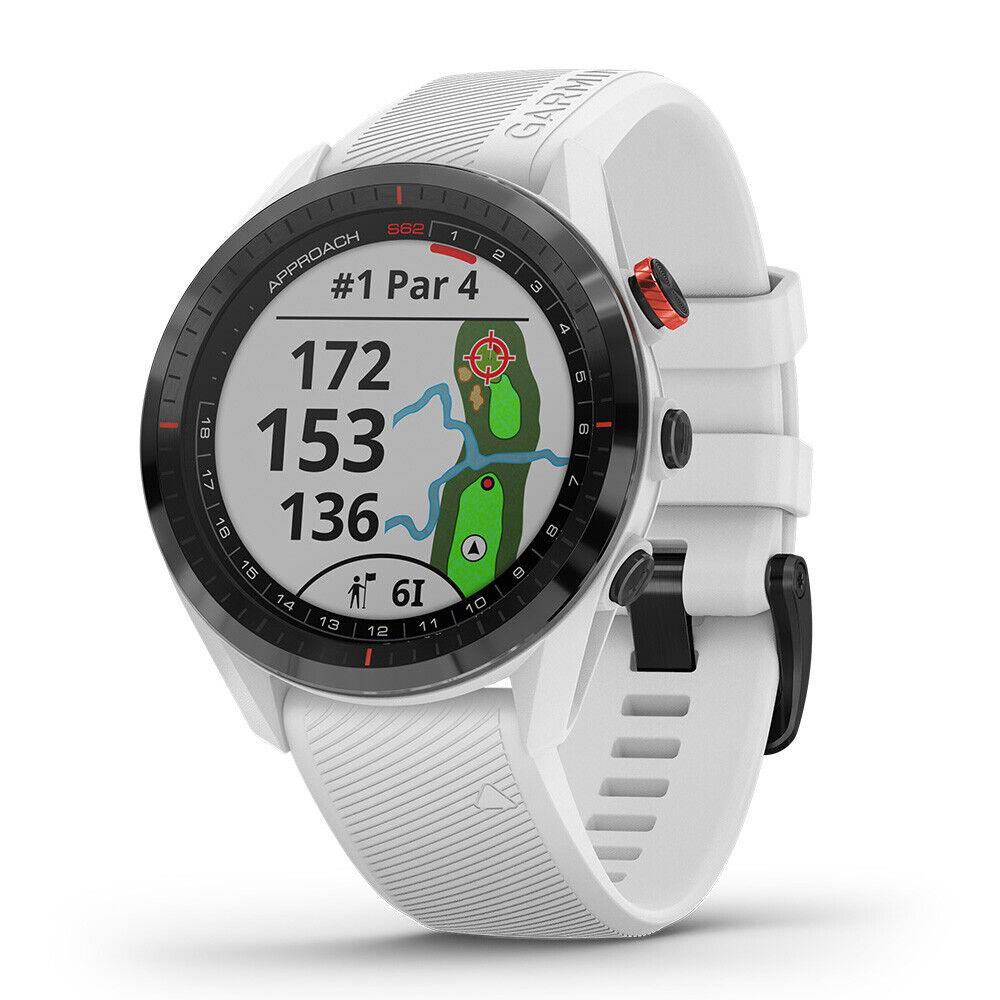Garmin Approach S62 Gps Golf Smartwatch with 41 000 Courses Virtual Caddie White