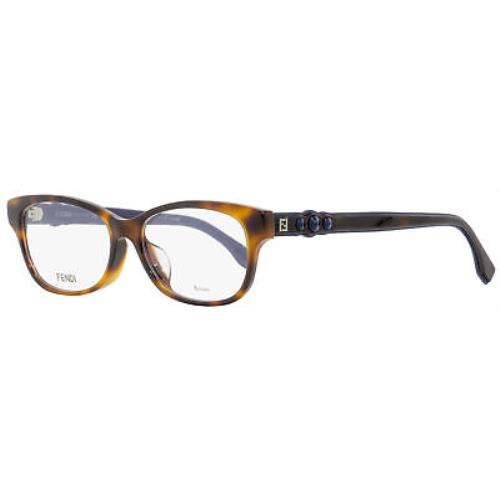 Fendi Rectangular Eyeglasses FF0281F 086 Dark Havana/blue 52mm 281