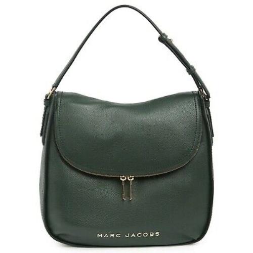 Marc Jacobs Leather Flap Hobo Shoulder Bag Kombu Green