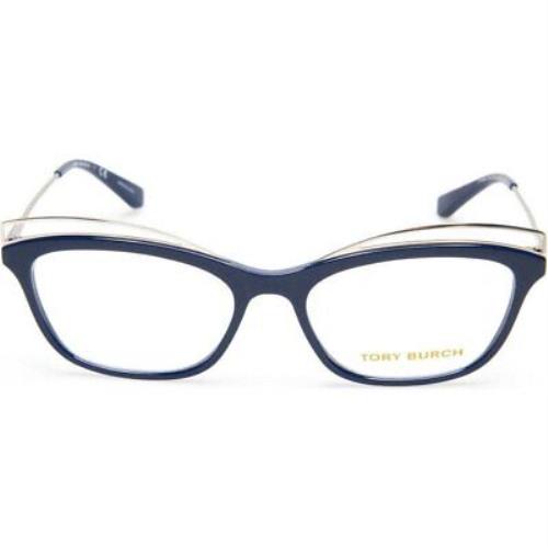 Tory BURCH-TY4004 Rectangle Eyeglasses 1710 Navy/silver