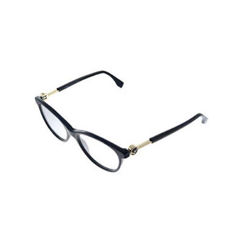 Fendi FF 0347 807 Black Plastic Oval Eyeglasses 52mm