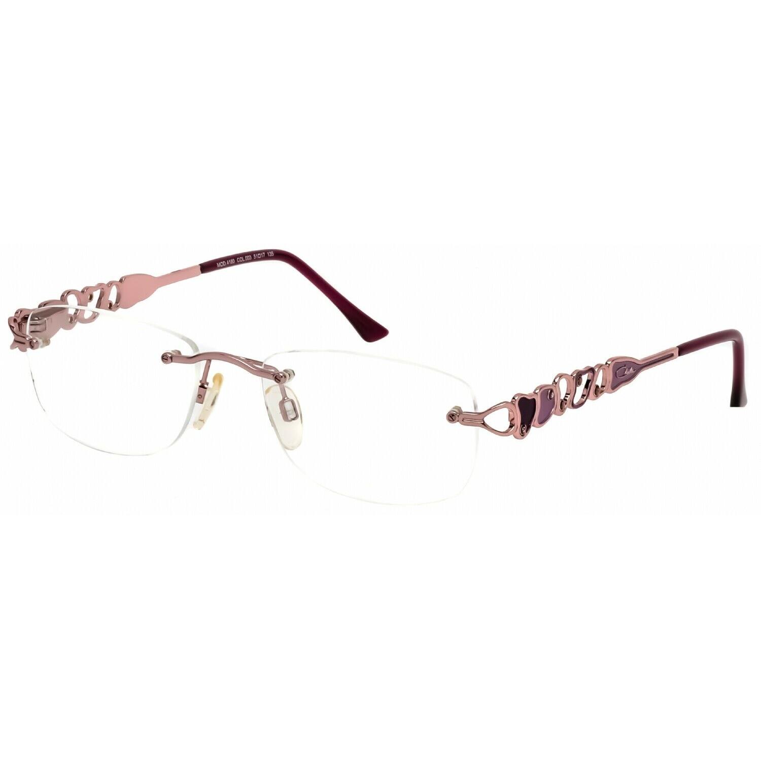 NY22 Cazal 4180 Copper Women`s Rimless Metal Eyeglasses 51mm