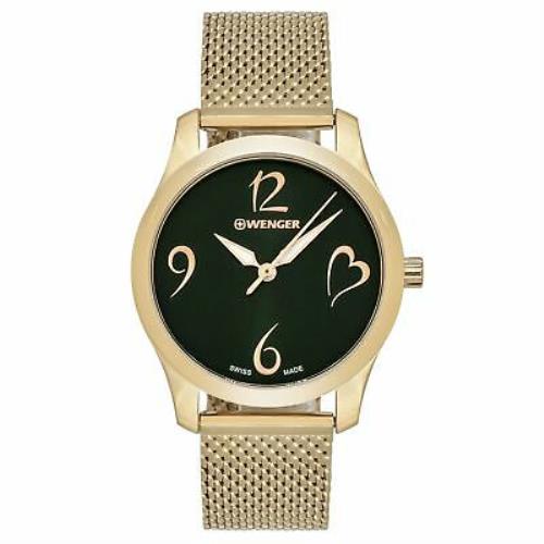 Wenger Swiss Army Ladies City Watch 34mm Green Dial Watch 01.1421.121
