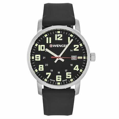 Wenger Swiss Army Men`s Avenue 42mm Black Dial Watch 01.1641.110