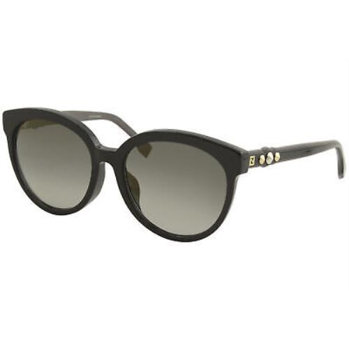Fendi Women`s FF0268FS FF/0268/F/S 807FQ Black Fashion Cat Eye Sunglasses 57mm