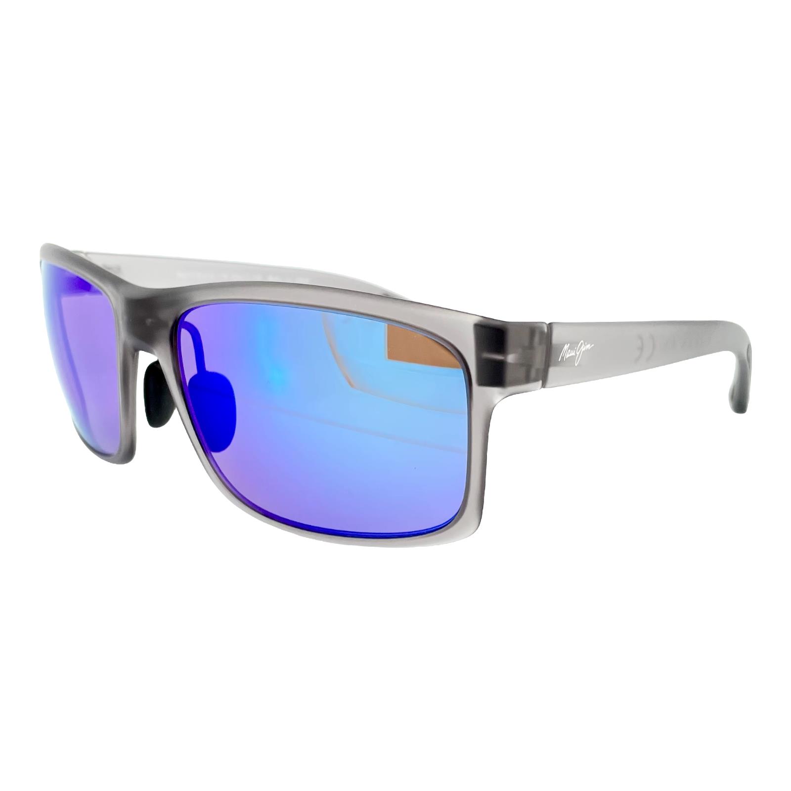 Maui Jim Men`s Sunglasses Pokowai Arch B439-11M Clear Matte Grey Blue Polarized