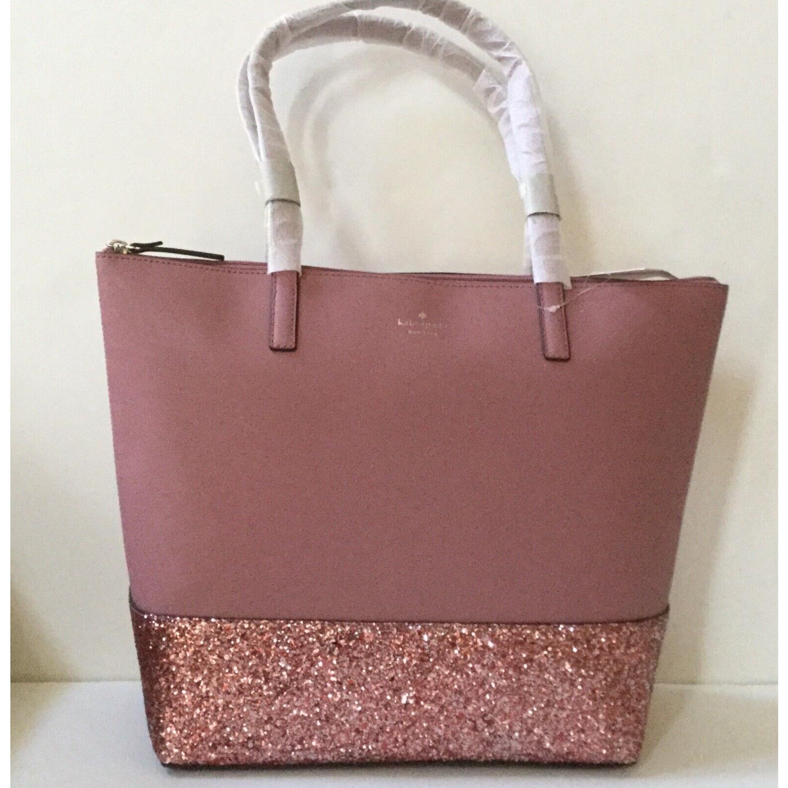 kate spade pink purse with glitter bottom