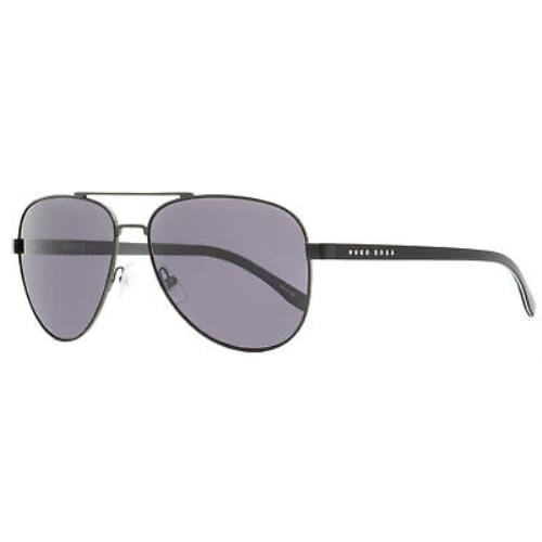 Hugo Boss Aviator Sunglasses B0761S QIL3H Matte/shiny Black Polarized 60mm 761