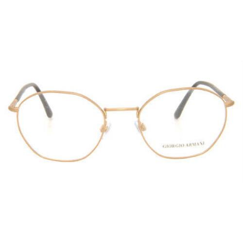 Giorgio Armani AR5107 Eyeglasses Men Matte Light Rose Gold Square 51mm