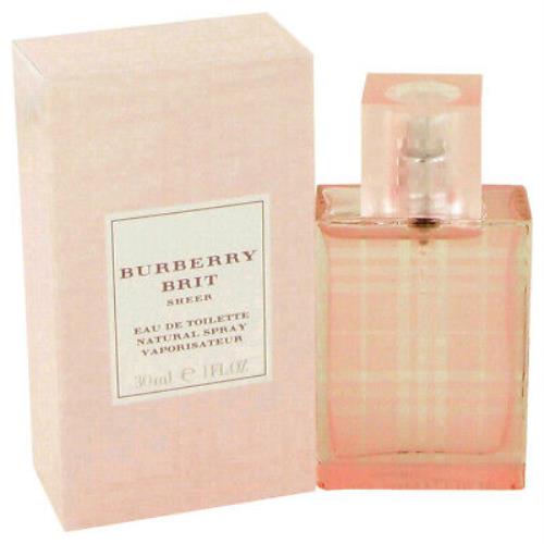 Burberry Brit Sheer Perfume For Women 1 oz Eau De Toilette Spray
