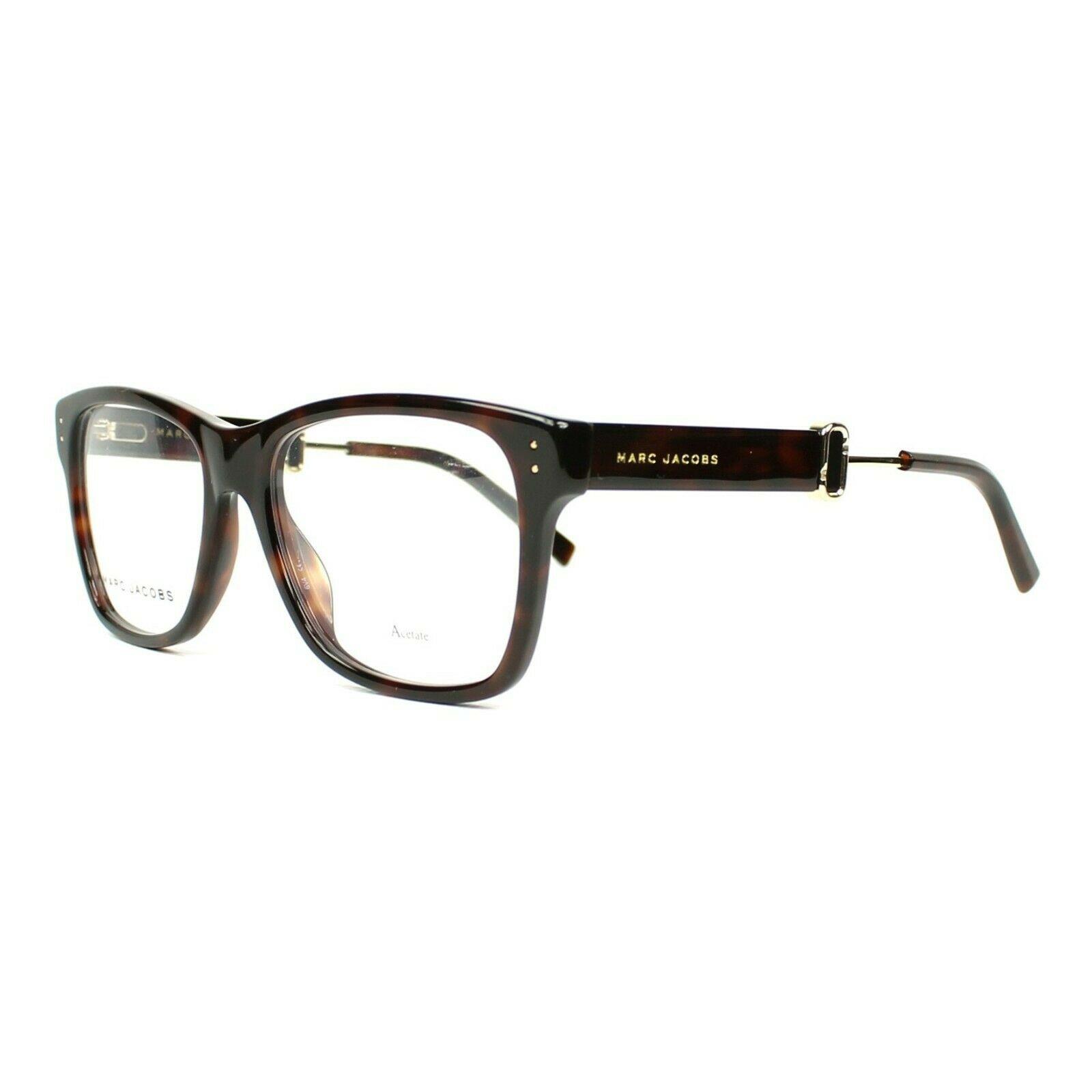 Marc Jacobs 132 ZY1 Havana Gold Eyeglasses RX 53-17-140 MM