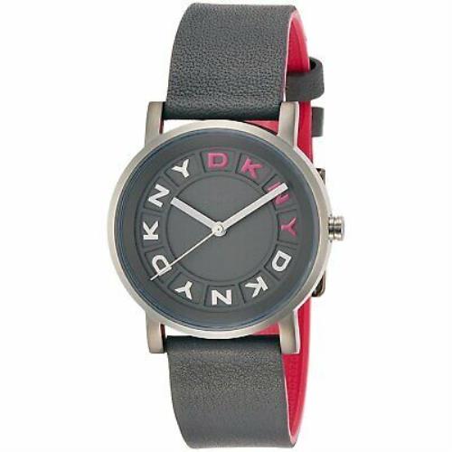 Dkny NY2390 Soho 34MM Women`s Grey Leather Watch