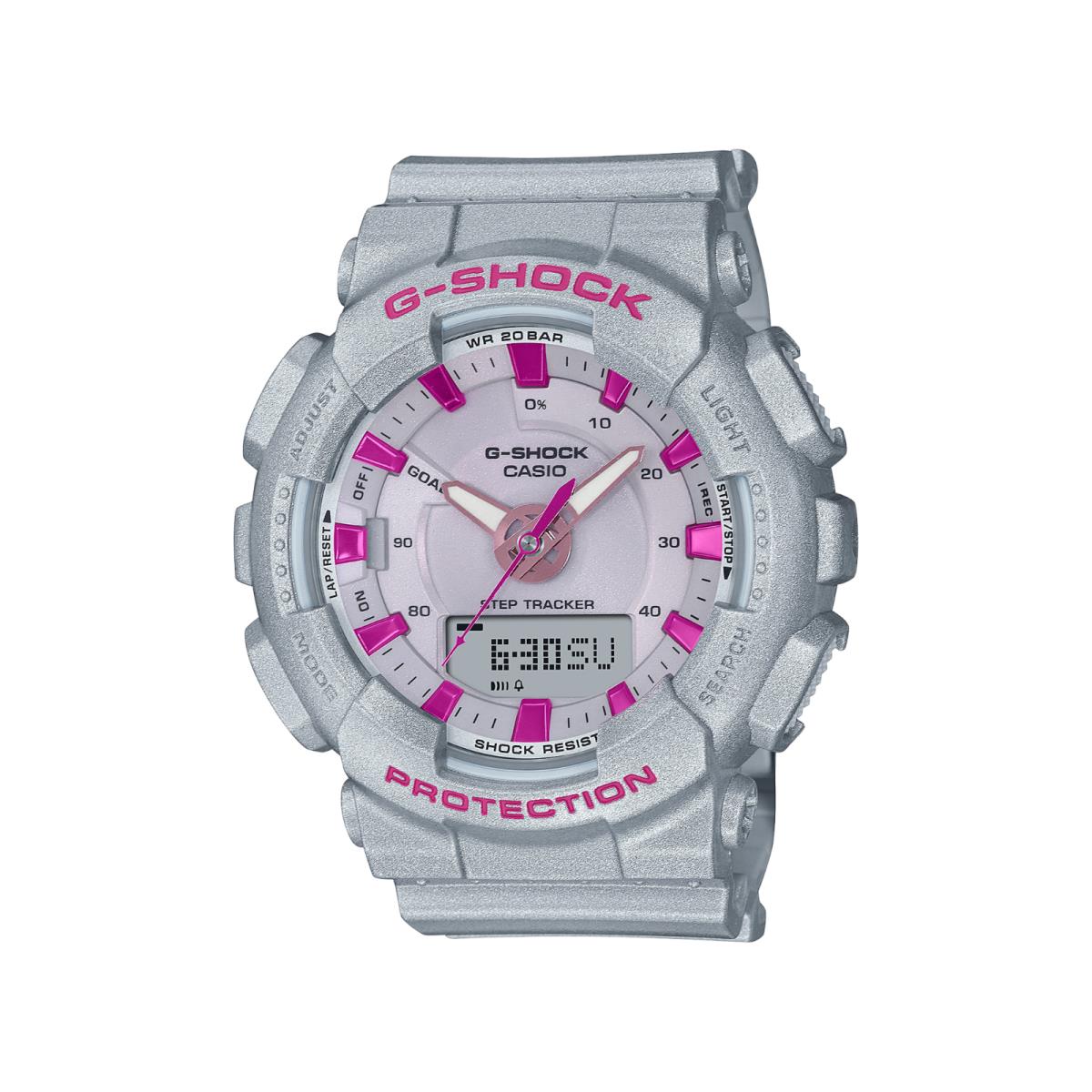 Casio G-shock S Series For Ladies` Glossy Grey Resin Band Watch GMAS130NP-8A